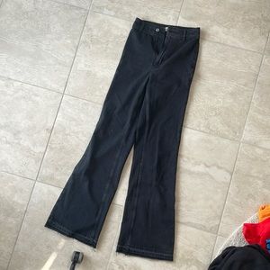 Free people wide leg/bell bottom/flare black jeans/pants